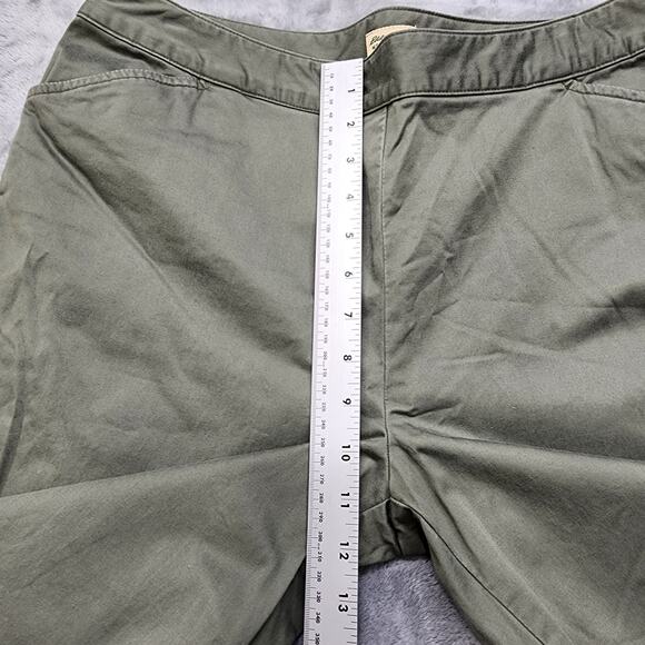 Eddie Bauer Pants Womens 12 Green Mercer Fit Straight Leg Ankle Chino Stretch - Picture 11 of 14